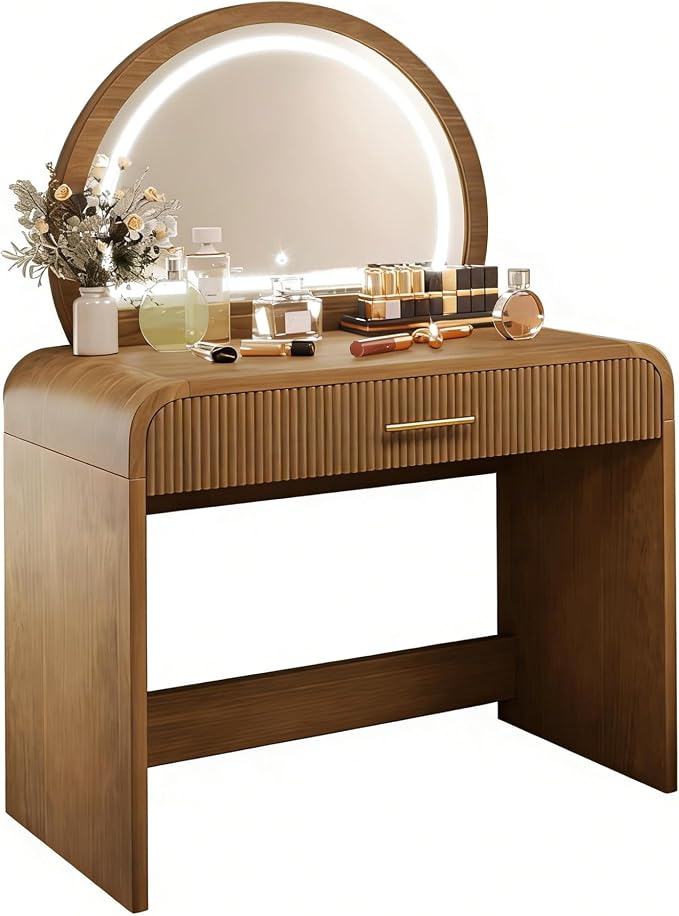 Makeup Vanity with LED Mirror