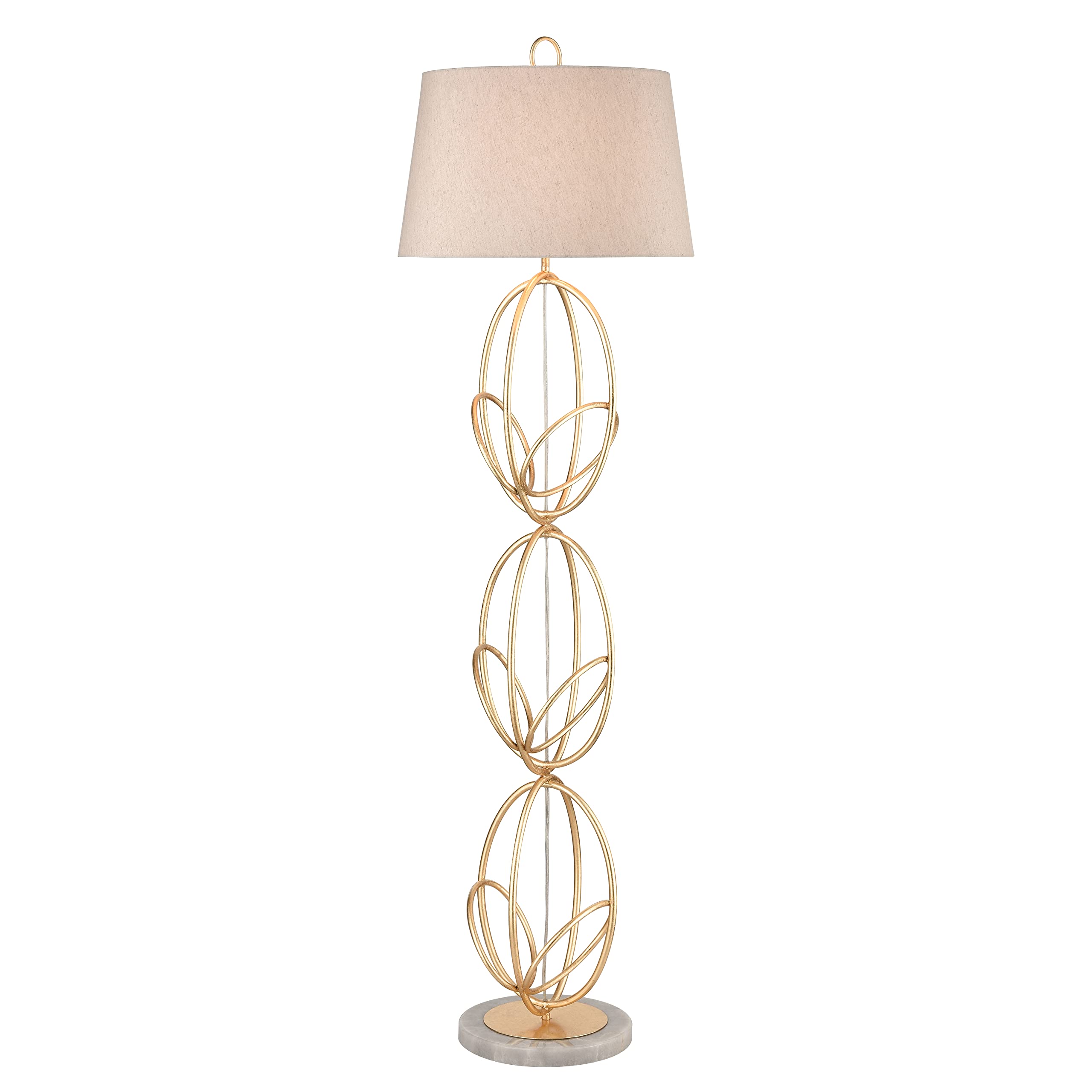 Elk Home Morely Floor Lamp - 1-Light in Gold Leaf, 63-Inch High, Transitional Style