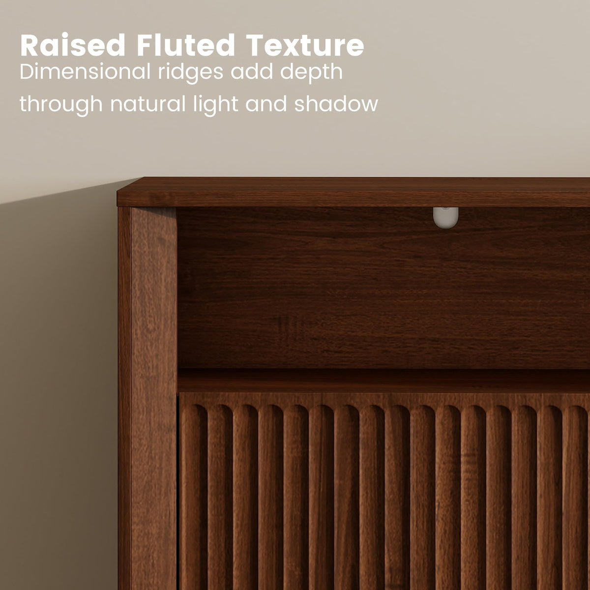 Fluted LED TV Stand