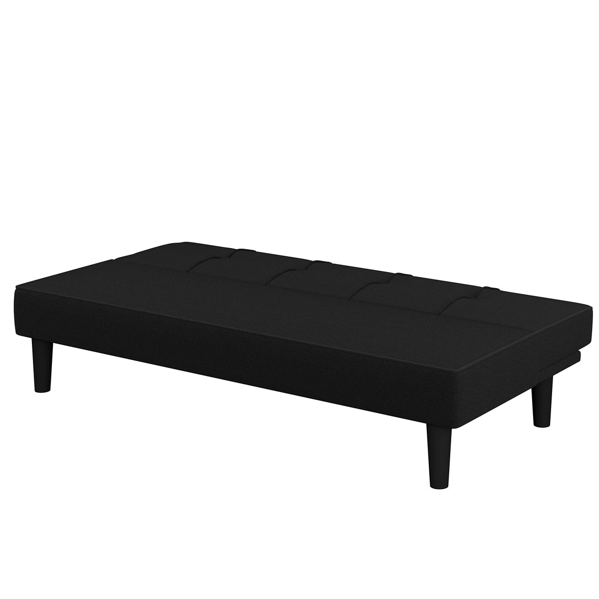Serta Futon Twin Sofa Bed, Smaller, Black