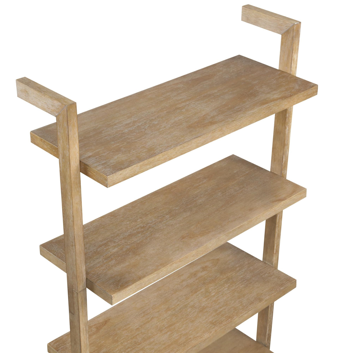 5-Tier Wall-Mounted Wood Bookcase