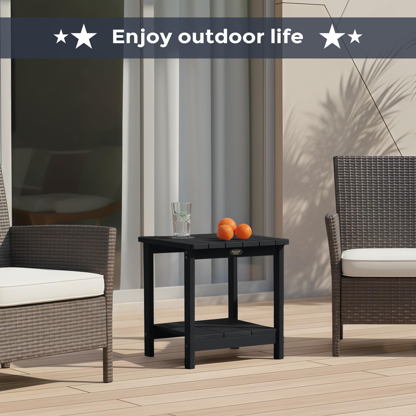2-Tier Outdoor Side Table