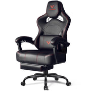 VITESSE Big and Tall Gaming Chair 400lb Capacity with Footrest, Racing-Style High Back Video Game Chair for Adults, PU Leather Computer Chair with Oversized Headrest for Gaming and Work