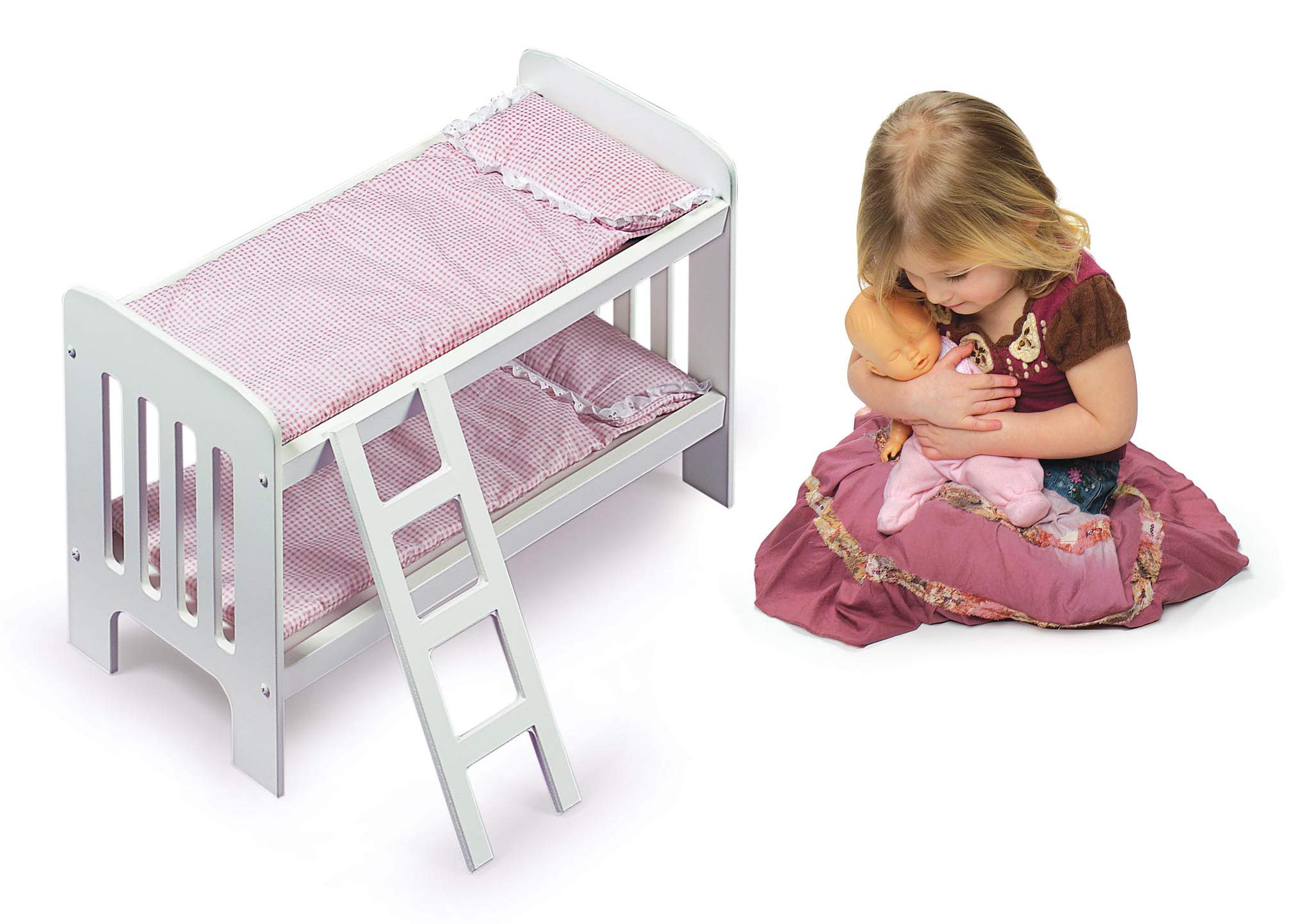 Doll Bunk Bed with Bedding & Ladder