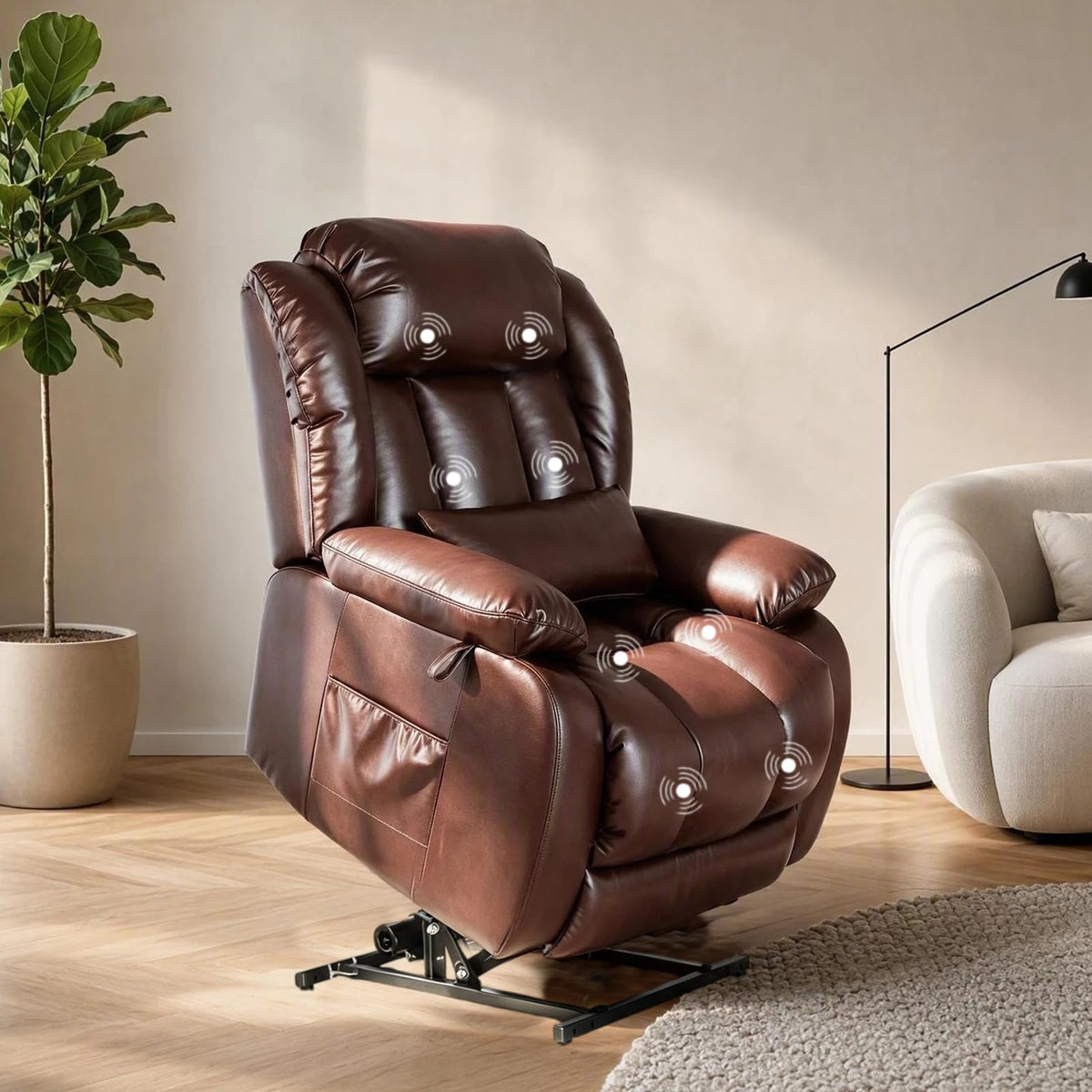 Oversized Massage Lift Recliner with Heat