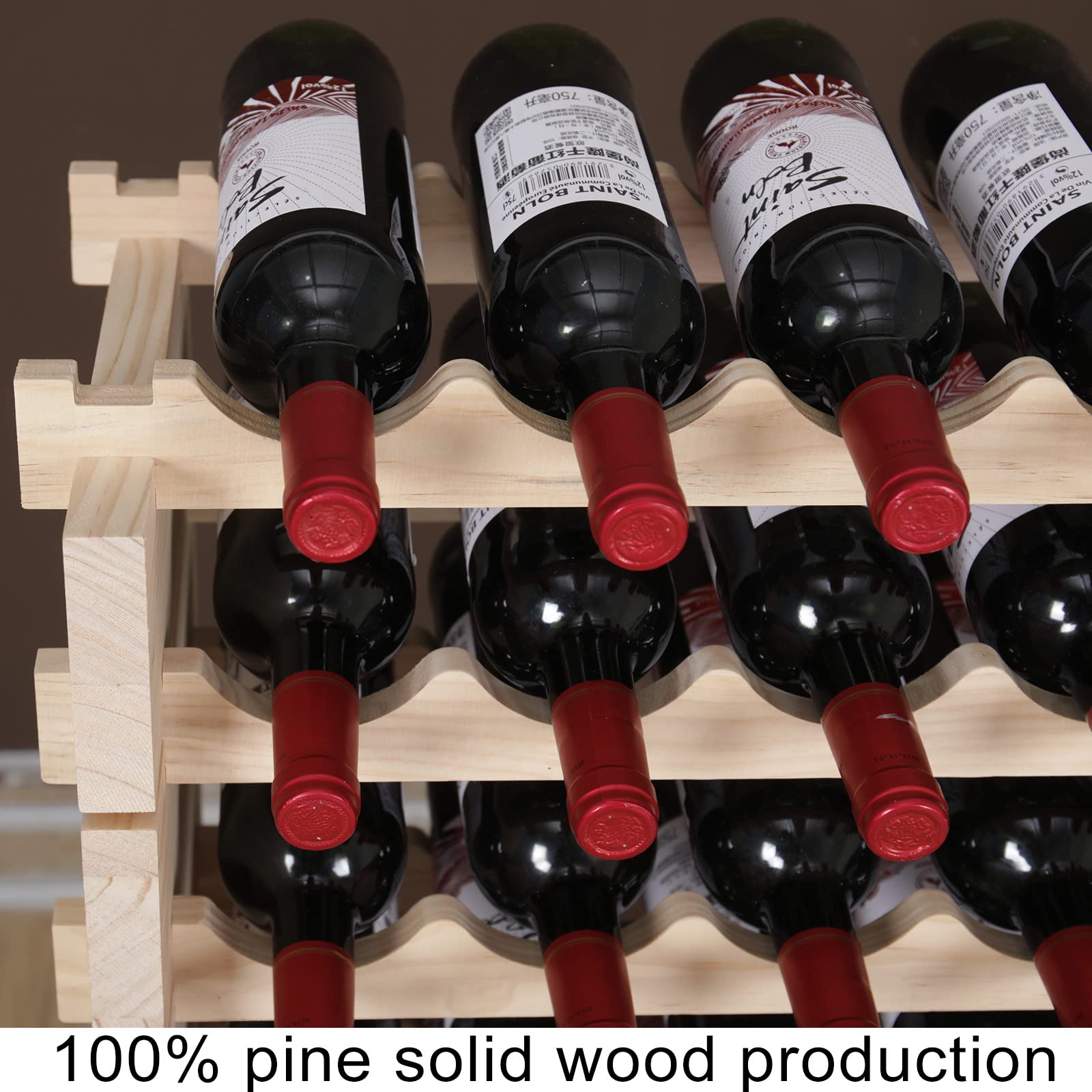Freestanding Wood Wine Rack