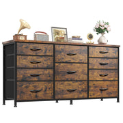 Romorgniz 47.2"W Long Dresser with 11 Fabric Drawers, TV Stand & Wooden Top