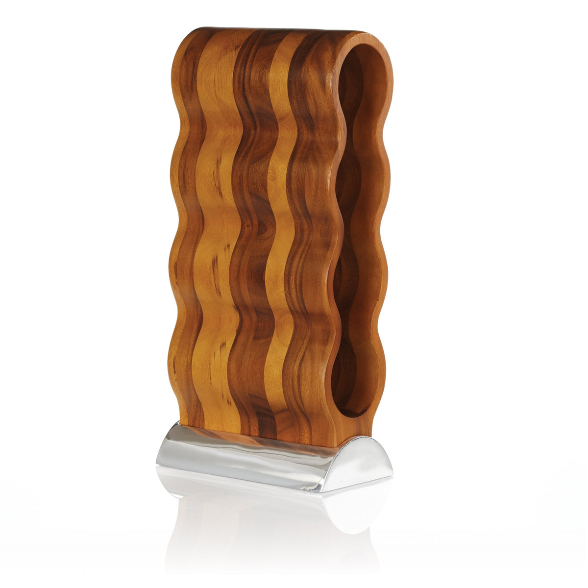 nambe Curvo Wine Rack, 4 Bottle Holder