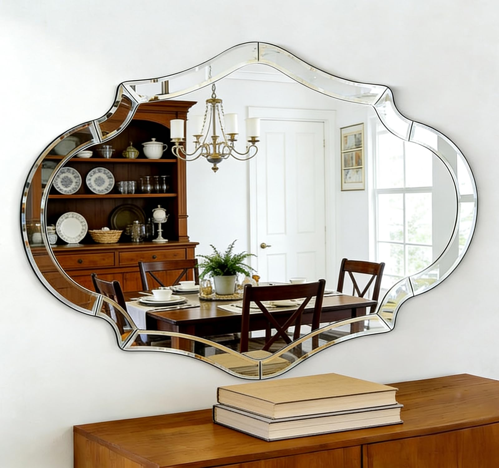 Scallop Beveled Wall Mirror