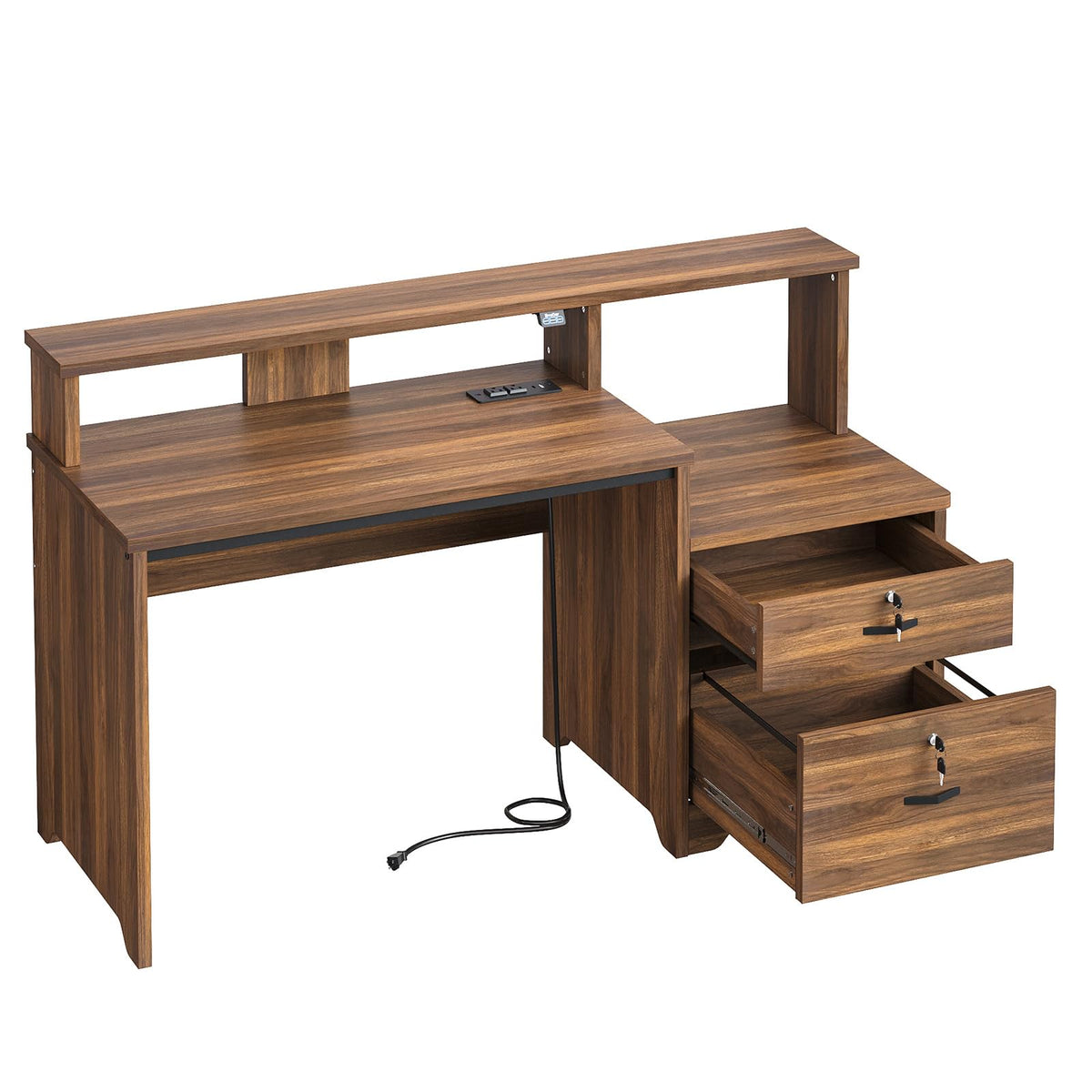 Computer Desk with Charging Station