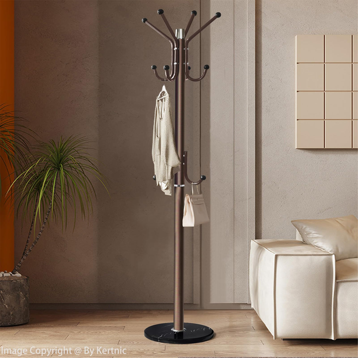 Bronze 11-Hook Coat Rack