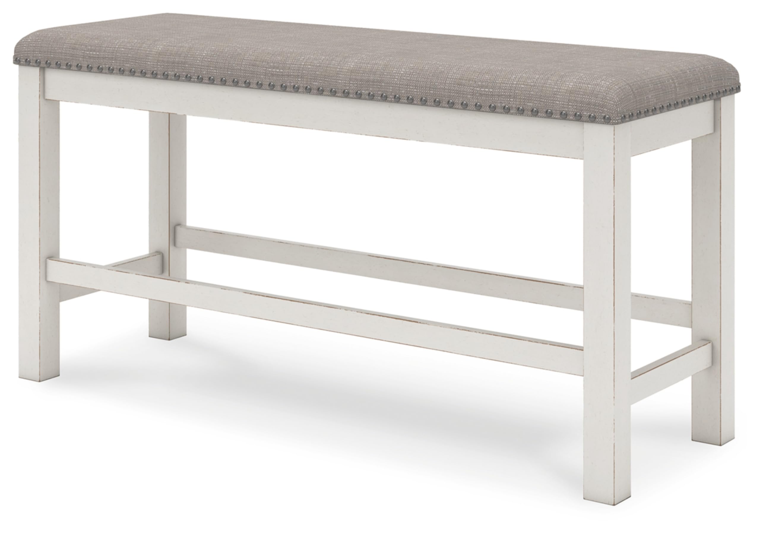 Signature Design by Ashley Robbinsdale 49" Counter Height Dining Bench, Antique White