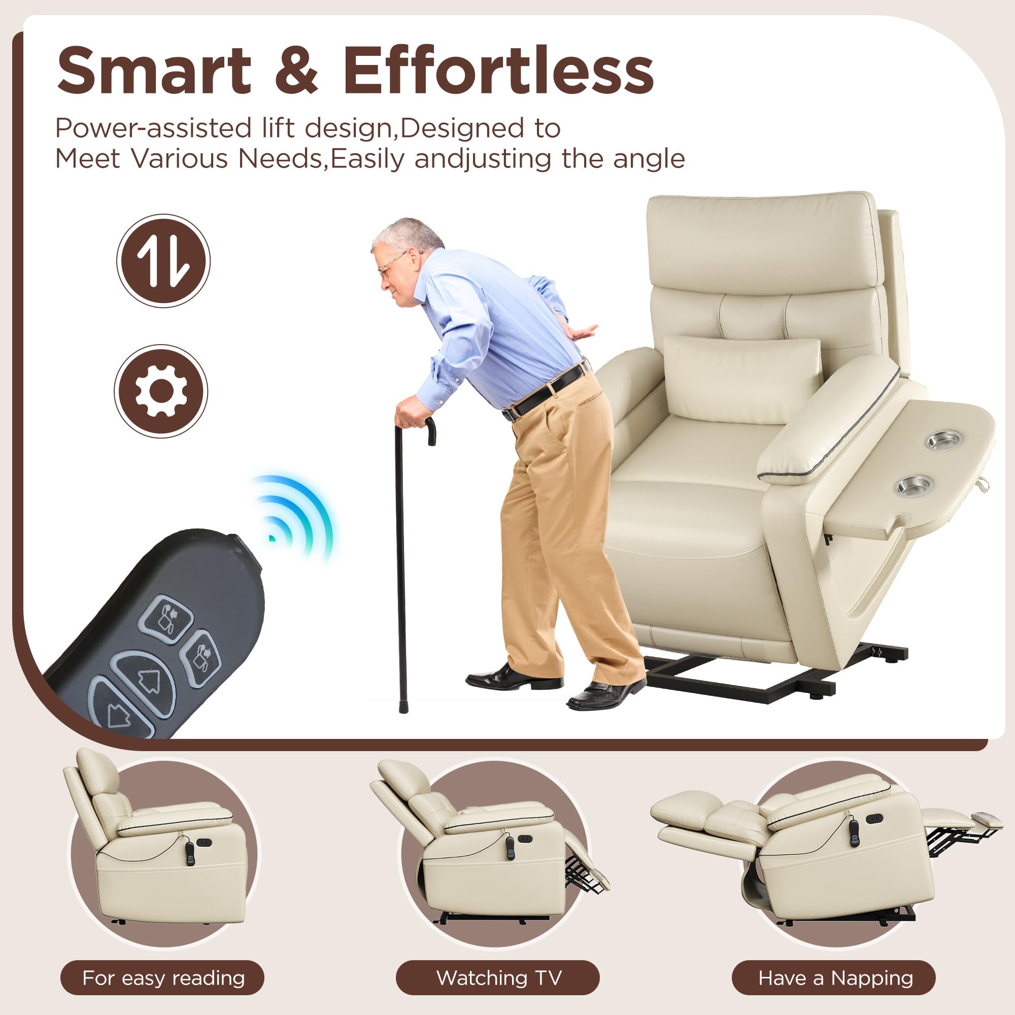 Dual Motor Power Lift Recliner Chair