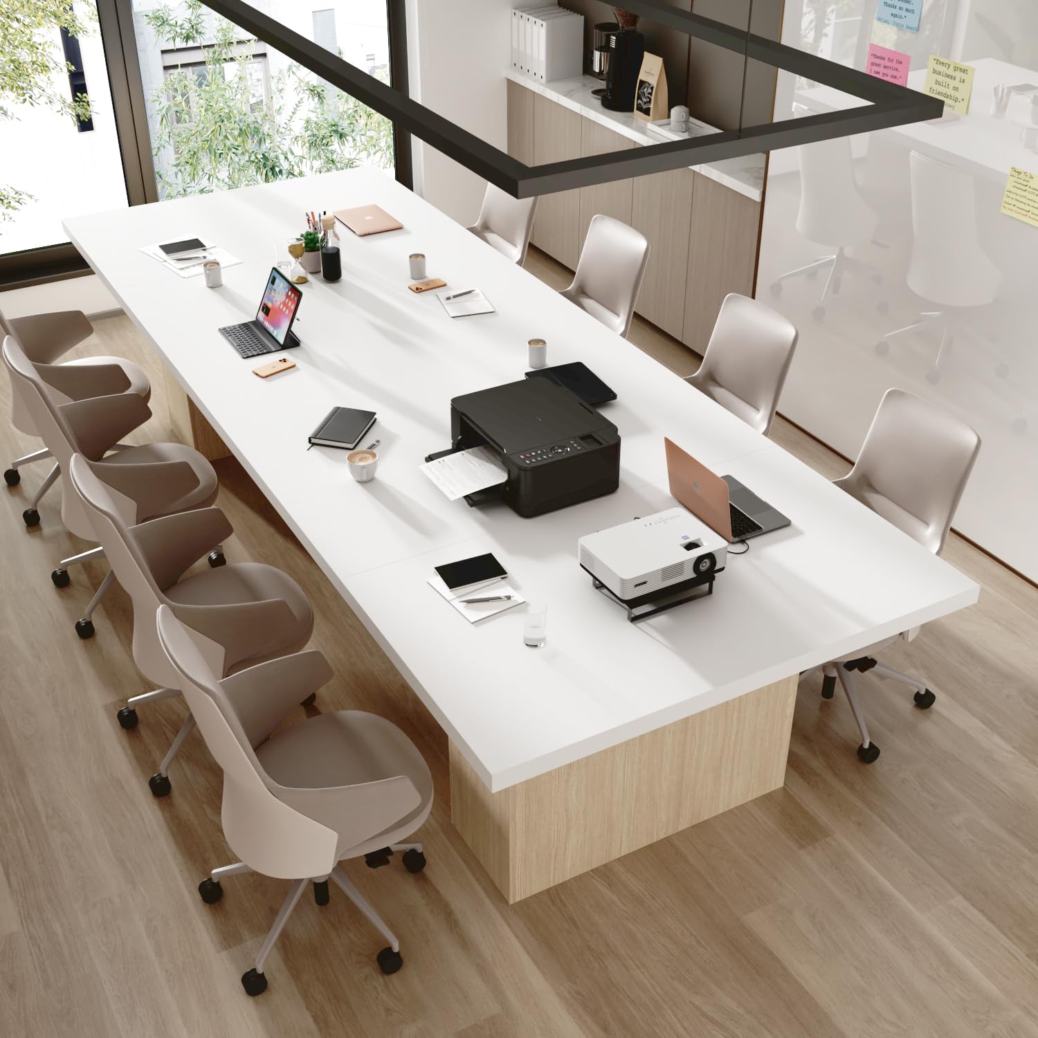 Large Rectangular Conference Table for 10-12 People