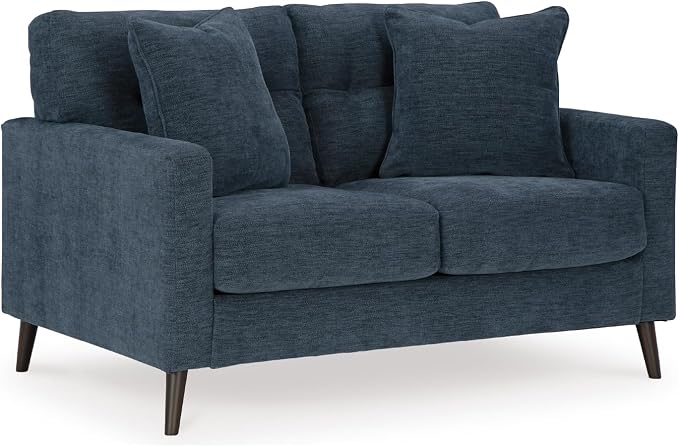 Mid-Century Chenille Loveseat