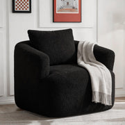 360° Swivel Accent Chair – Boneless Oversized Teddy Velvet Armchair