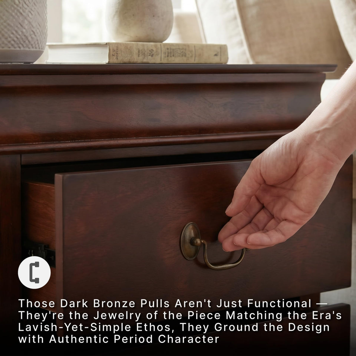 Signature Design by Ashley Alisdair 2 Drawer Nightstand, Reddish Brown