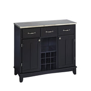 Black Buffet Server with Stainless Steel Top