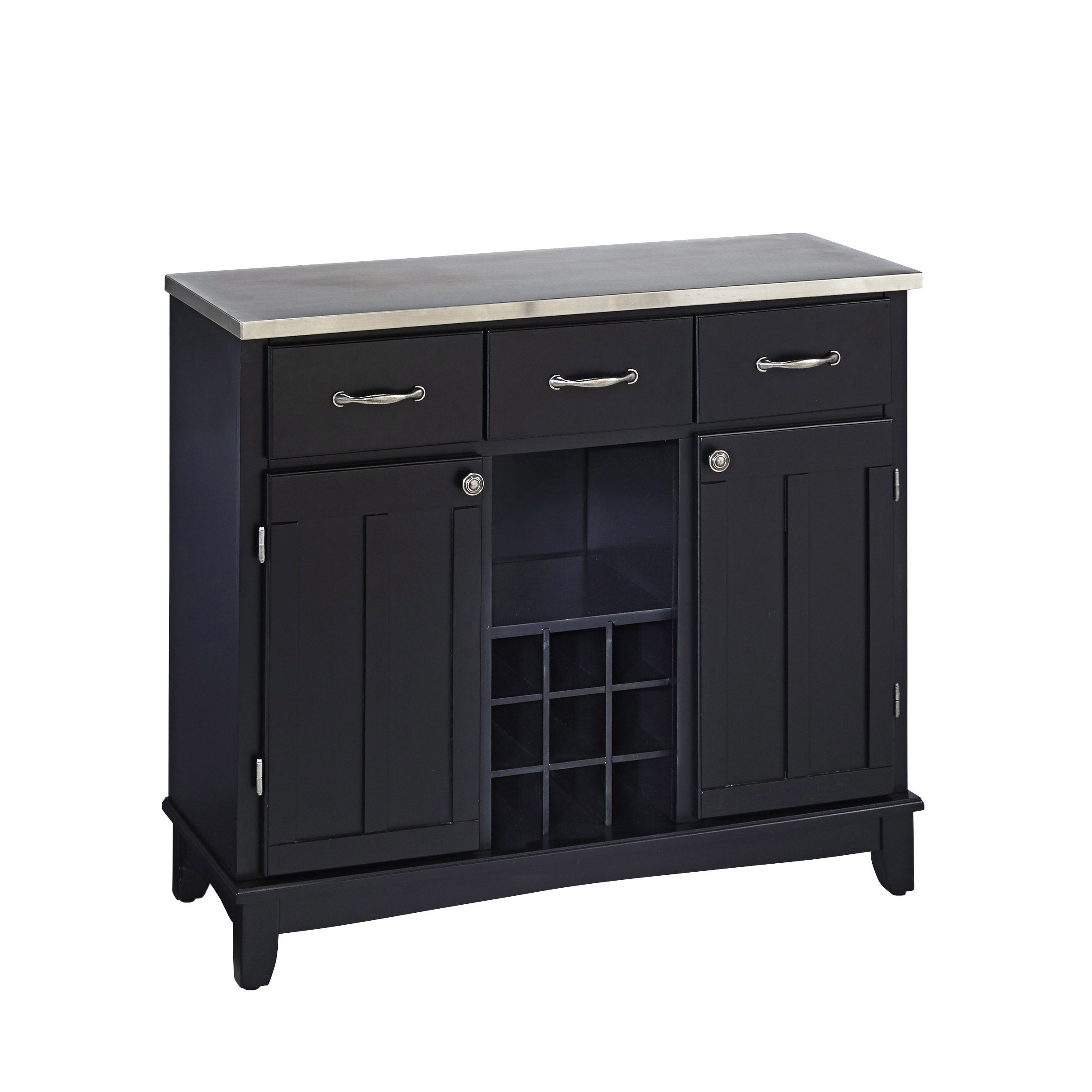 Black Buffet Server with Stainless Steel Top
