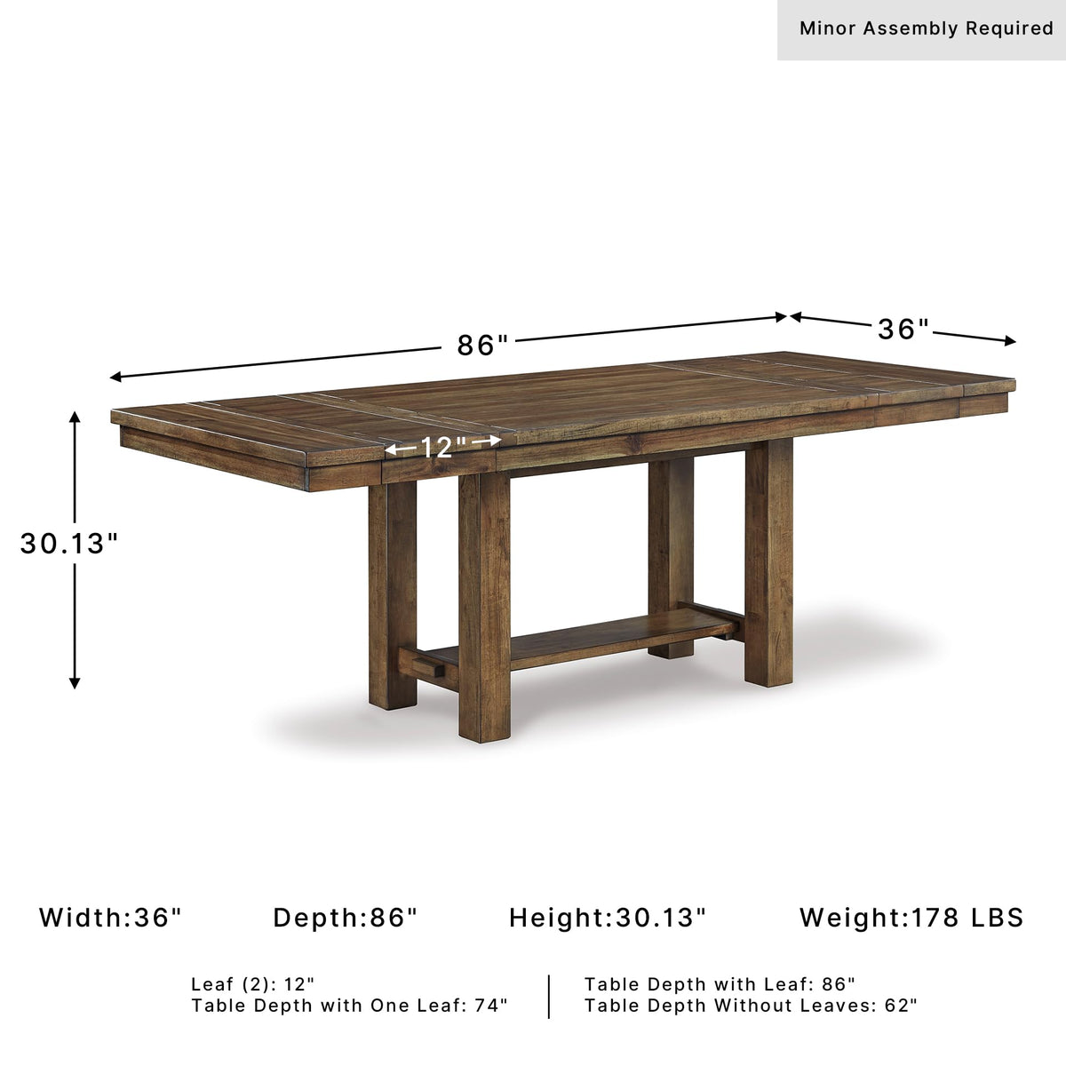 Extendable Farmhouse Dining Table