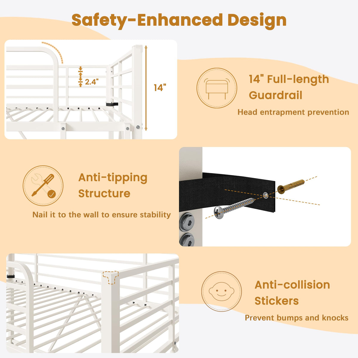 Twin Metal Low Loft Bed