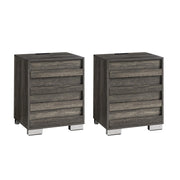 End Table Set of 2 with Charging Station