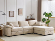 Modular Sectional Sofa with Storage Ottoman