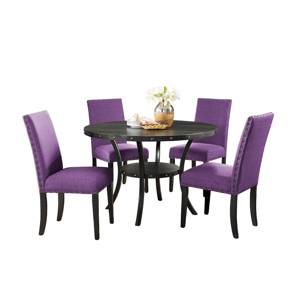 5-Piece Round Dining Set