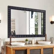 Rectangular Wood Frame Wall Mirror