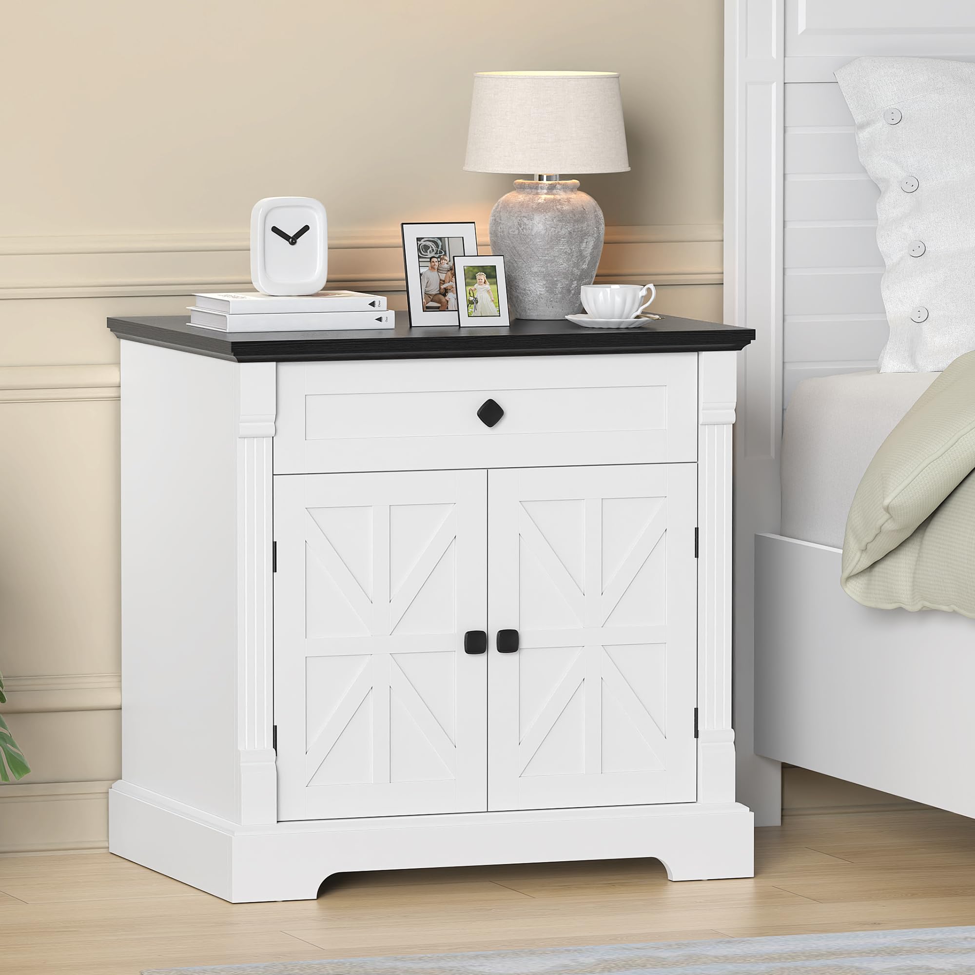 Farmhouse End Table with Storage