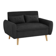 Black Upholstered Loveseat