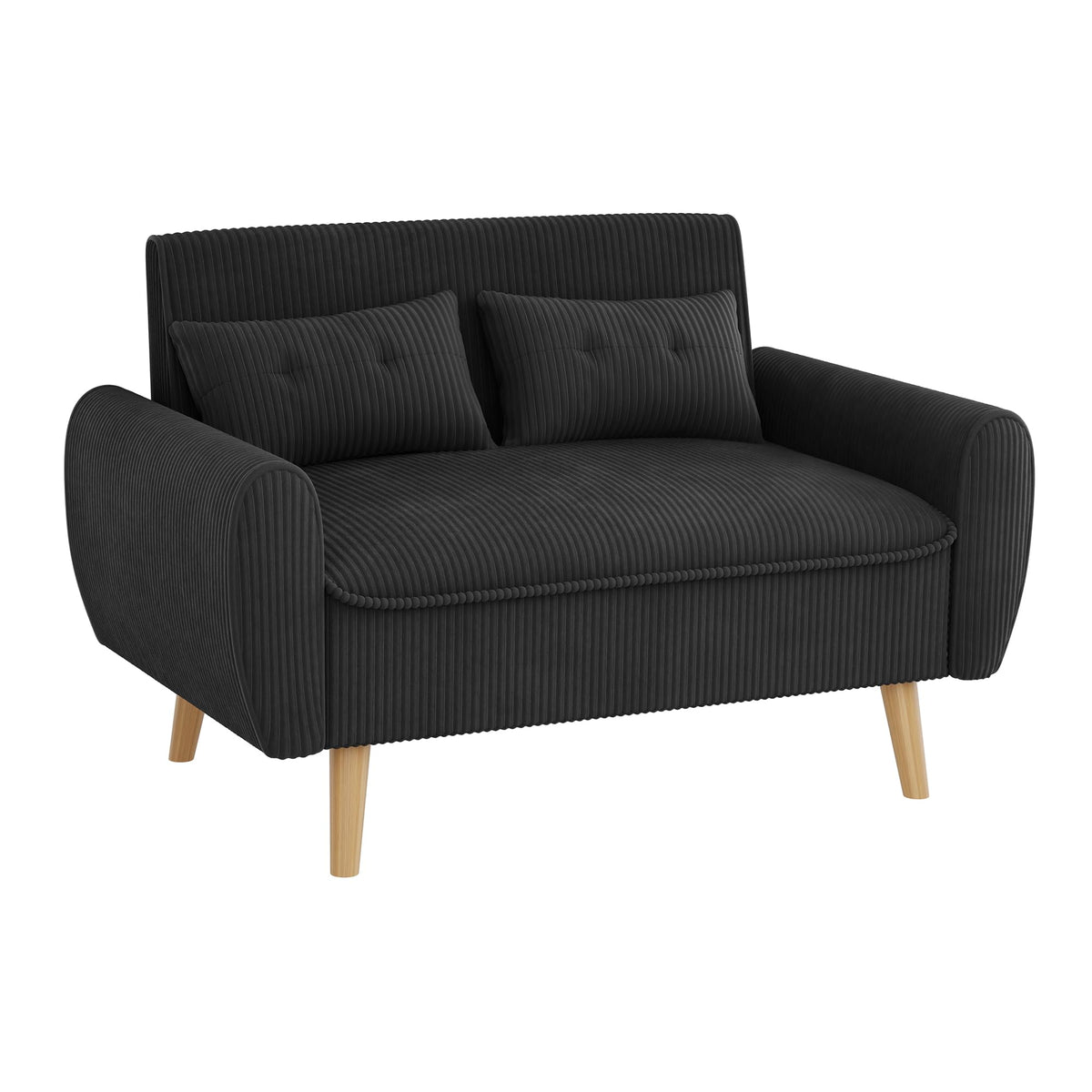 Black Upholstered Loveseat