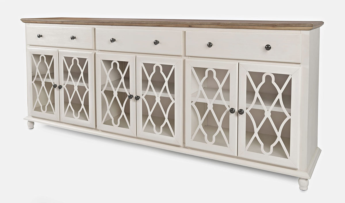 White Six-Door Accent Cabinet