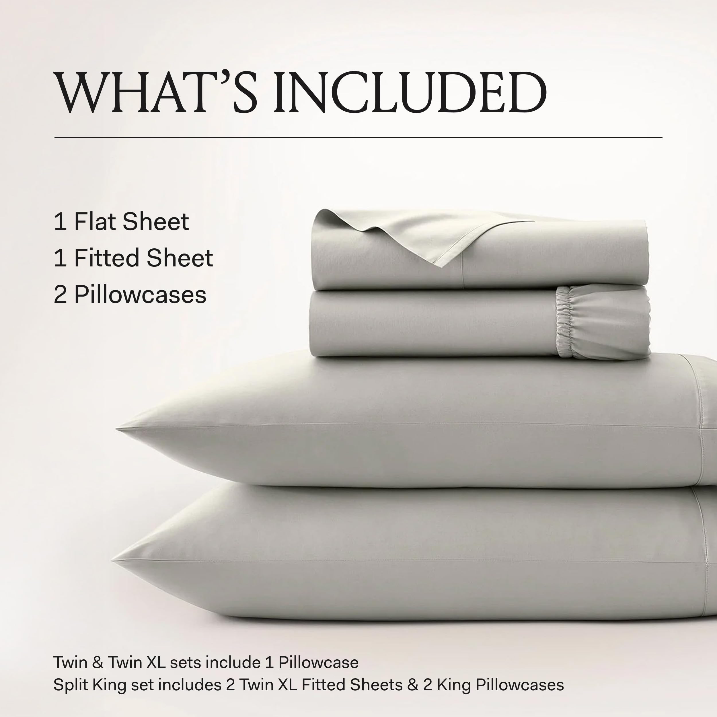 King Percale Hemmed Sheet Set – Pewter