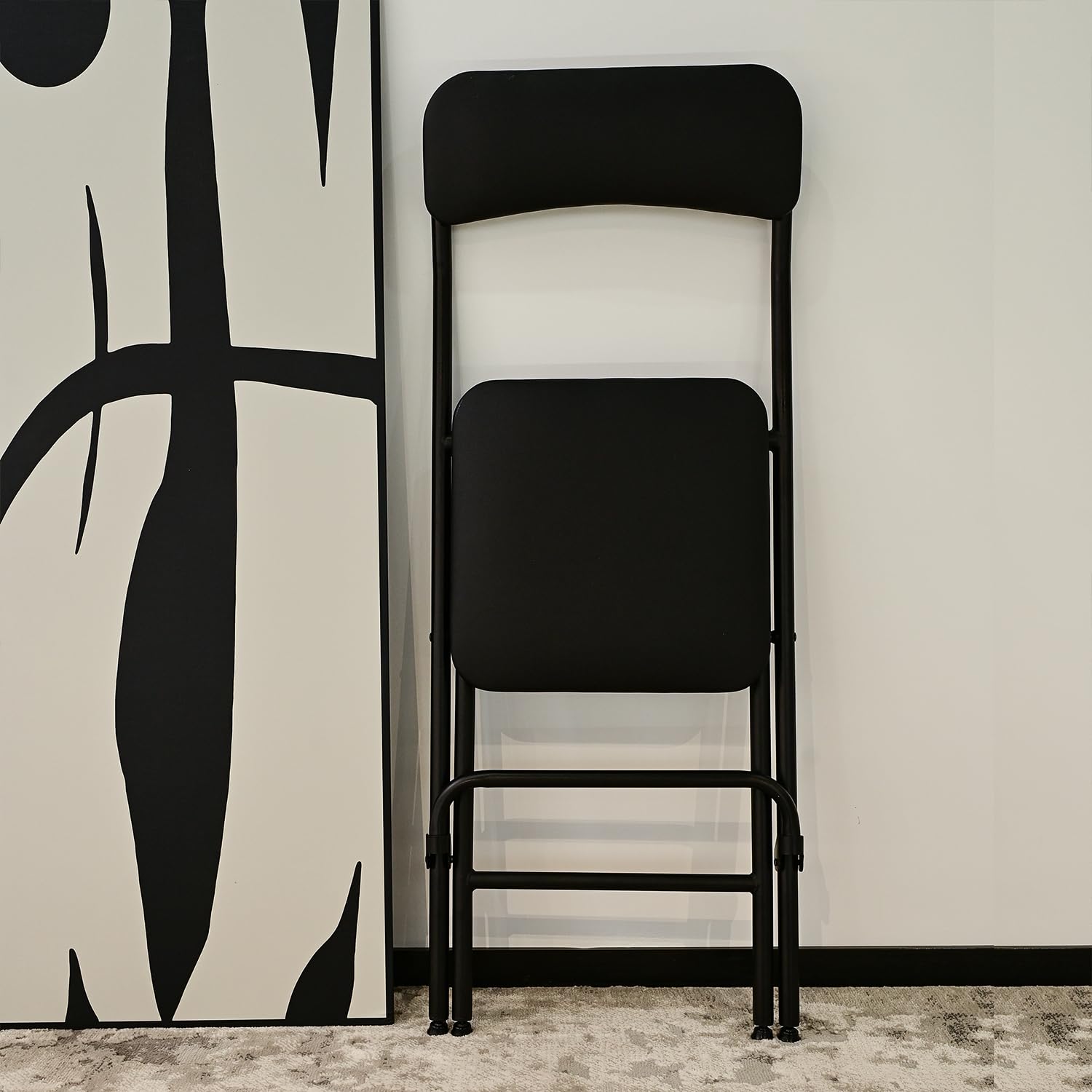 Folding Bar Stool with Footrest (Set of 2)