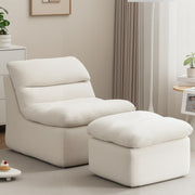 Corduroy Bean Bag Chair with Ottoman
