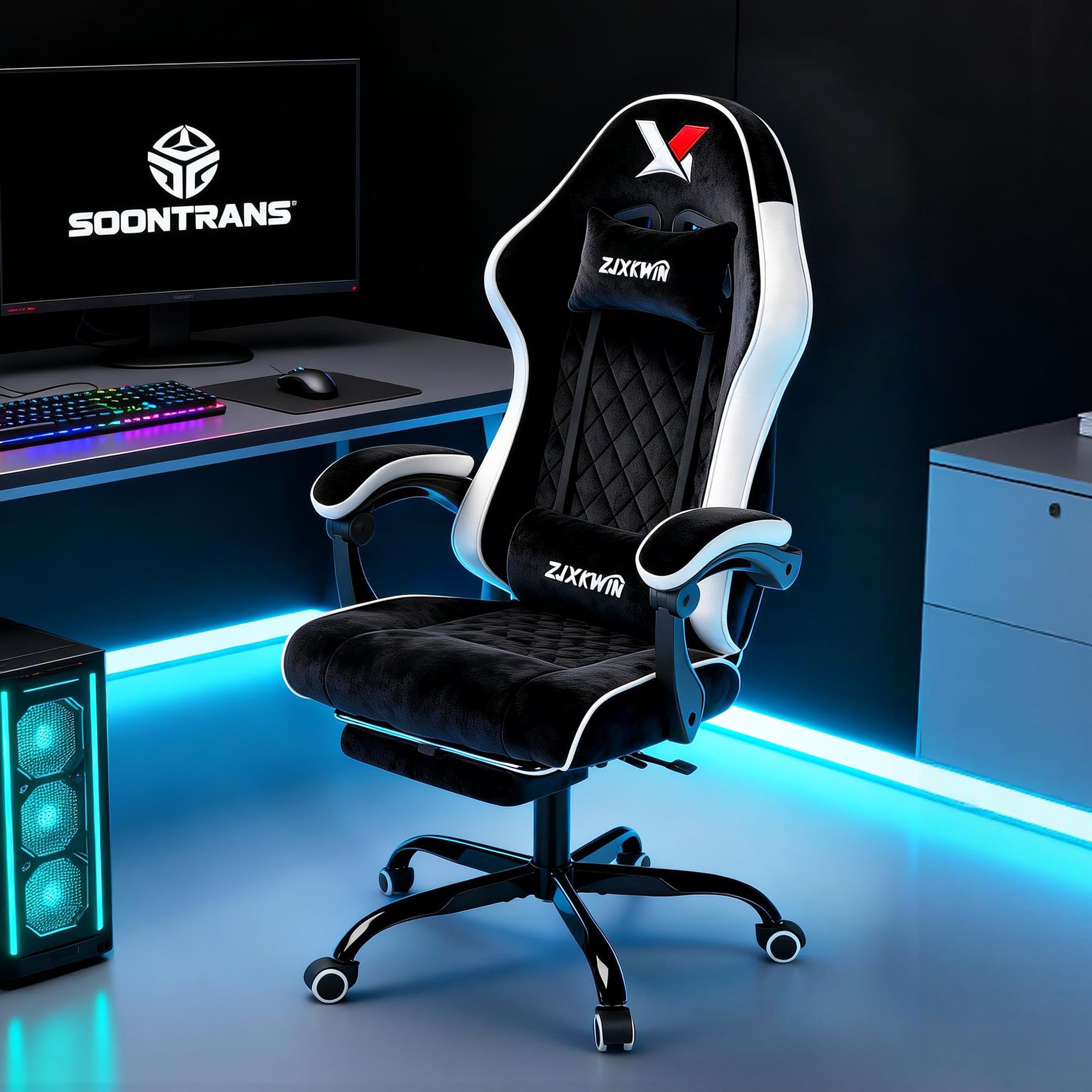 Ergonomic High-Back Gaming Chair with Footrest & Lumbar Support