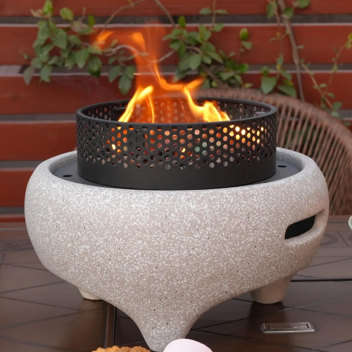 Fengblaze Tabletop Fire Pit Outdoor Safer Burning Mini Fireplace 11.81"