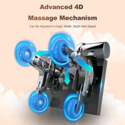 MassMAX Massage Chair for Stretch & Flexibility - 4D Full Body Recliner with Flexible 172°SL Track, Calf Kneading, Auto Footrest & 22 Modes for Premium Comfort A675 Black