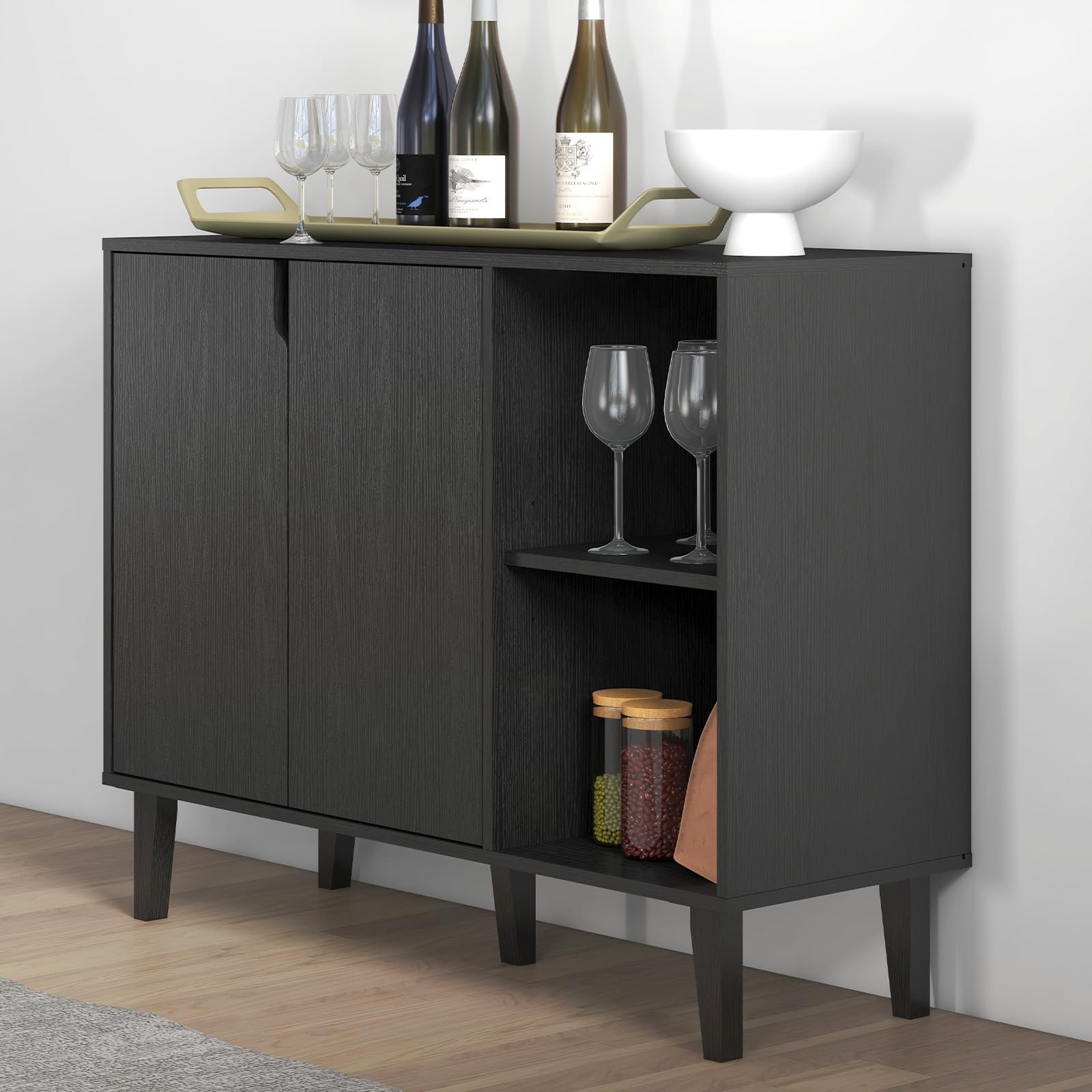 Buffet Cabinet Sideboard with 2 Doors & 2 Shelves
