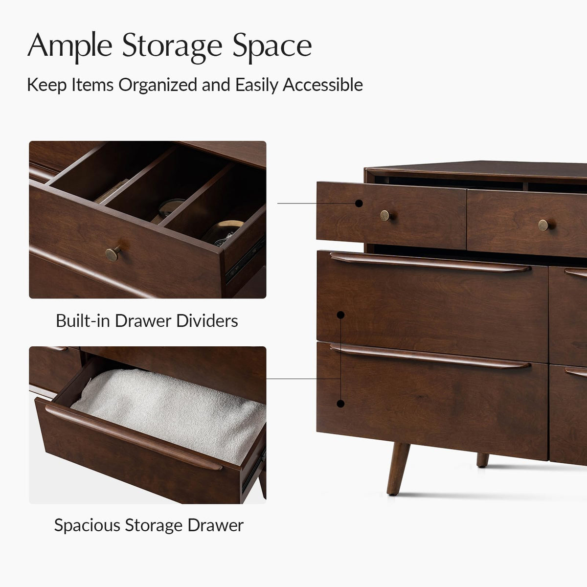 Mid-Century 7-Drawer Dresser