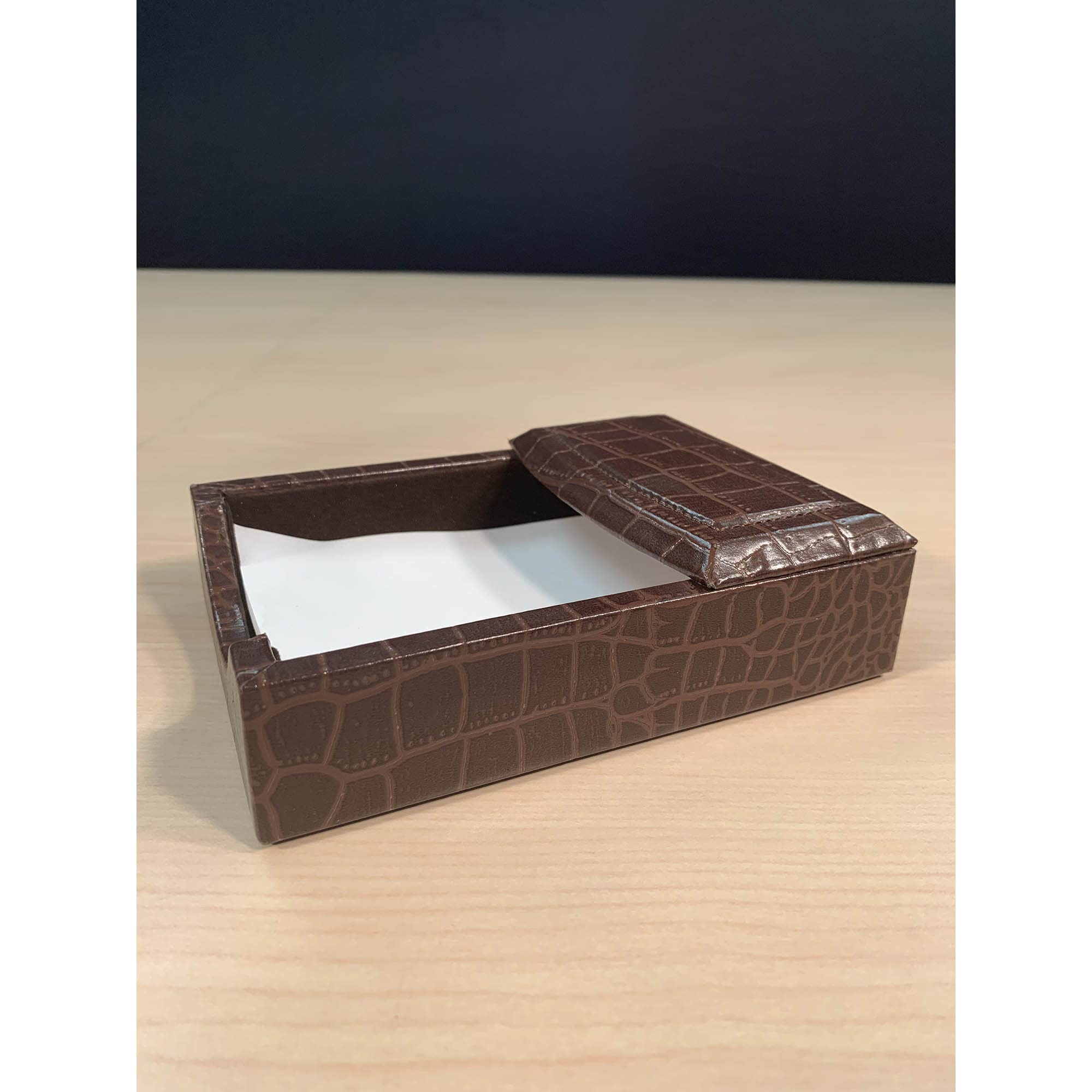 Crocodile Embossed Leather Desk Set – 10 Piece