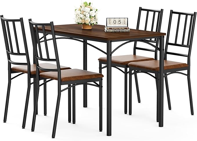 3-Piece Industrial Bar Table Set with 2 Stools
