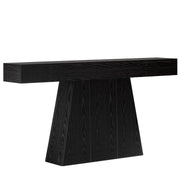 Black Trapezoidal Console Table