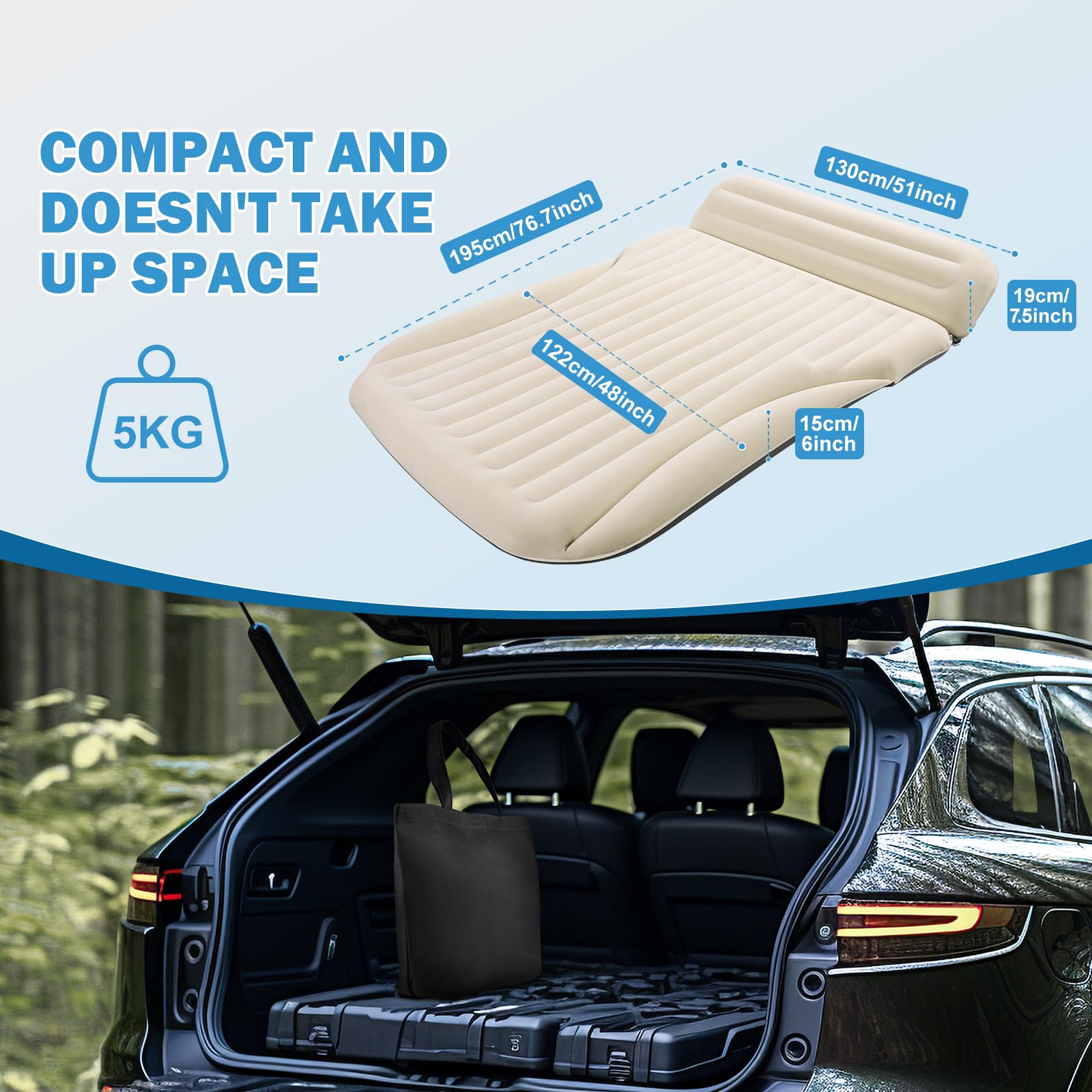 SUV Car Air Mattress with Accessories