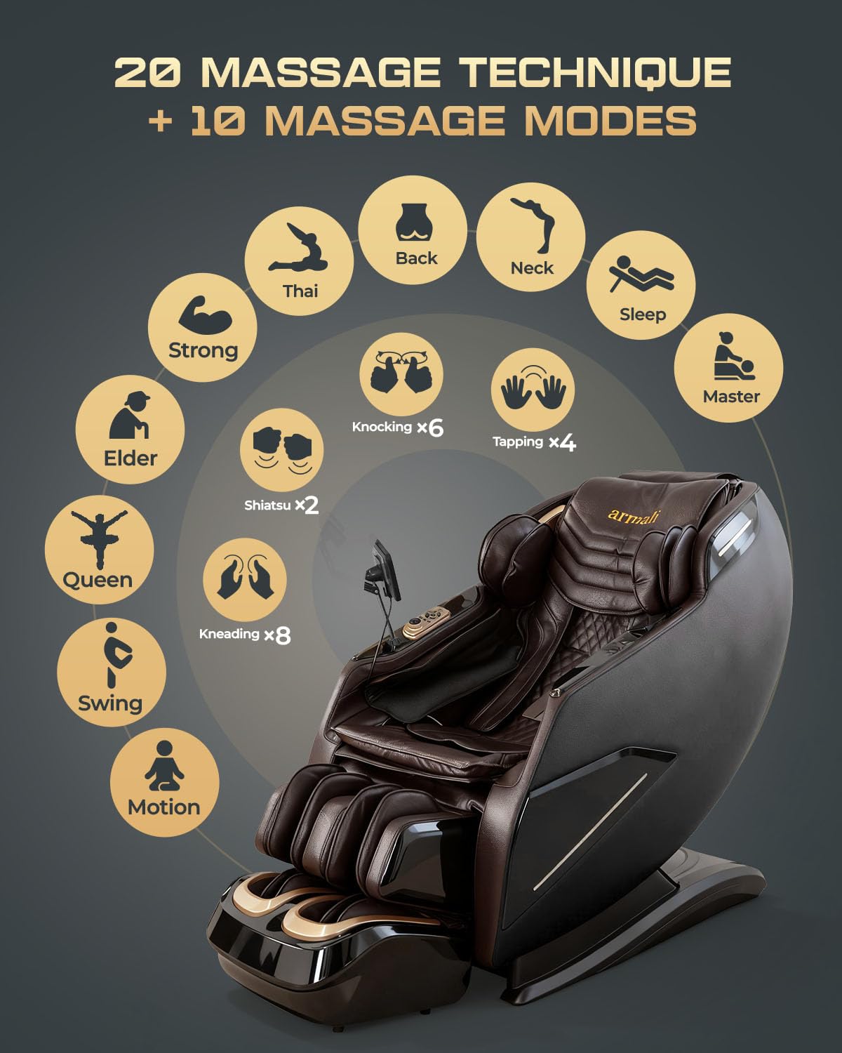 4D Full Body Zero Gravity SL-Track Massage Chair