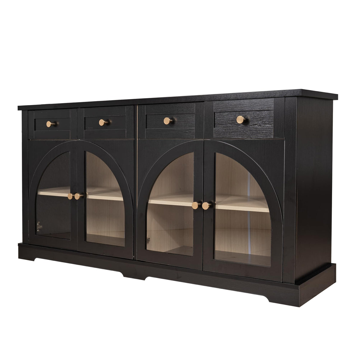 Arched Glass Buffet Sideboard