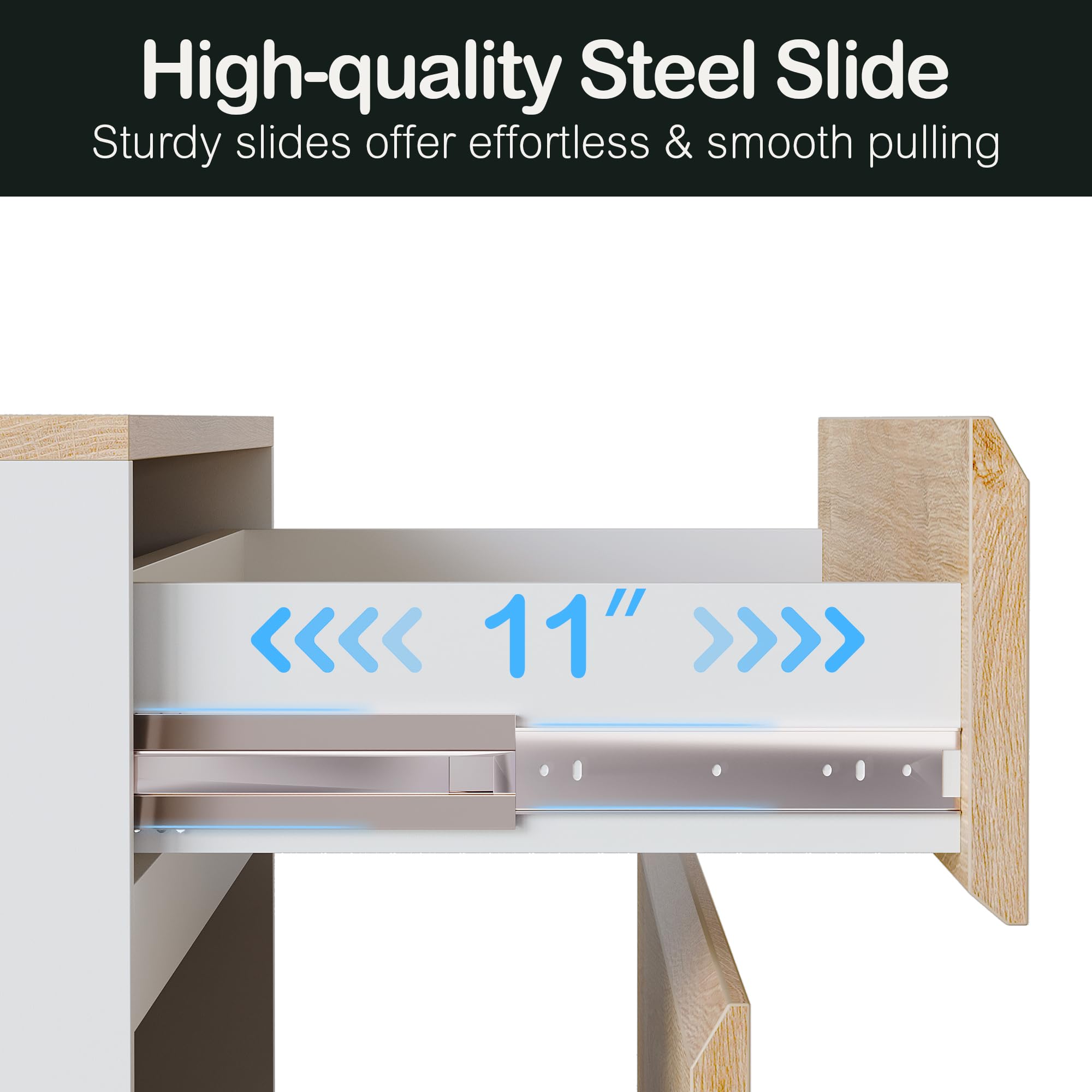 2-Drawer Lateral Wood File Cabinet with Anti-Tilt Mechanism