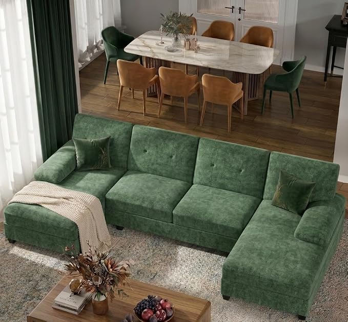 U-Shaped Sectional Sofa with Double Chaise