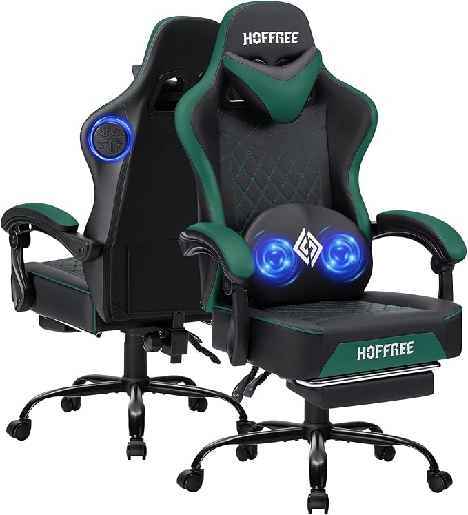 Massage Gaming Chair with Speakers